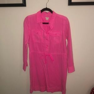 JCrew Pink Shirt Dress